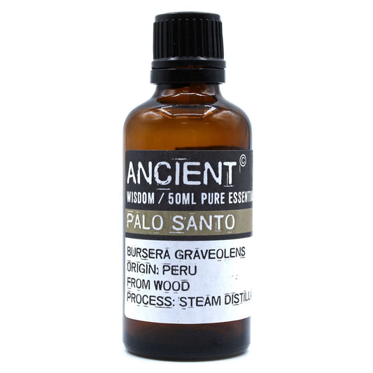 Polished Palo Santo Essential Oil 50ml featuring natural patterning and unique variations - Positive Faith Hope Love