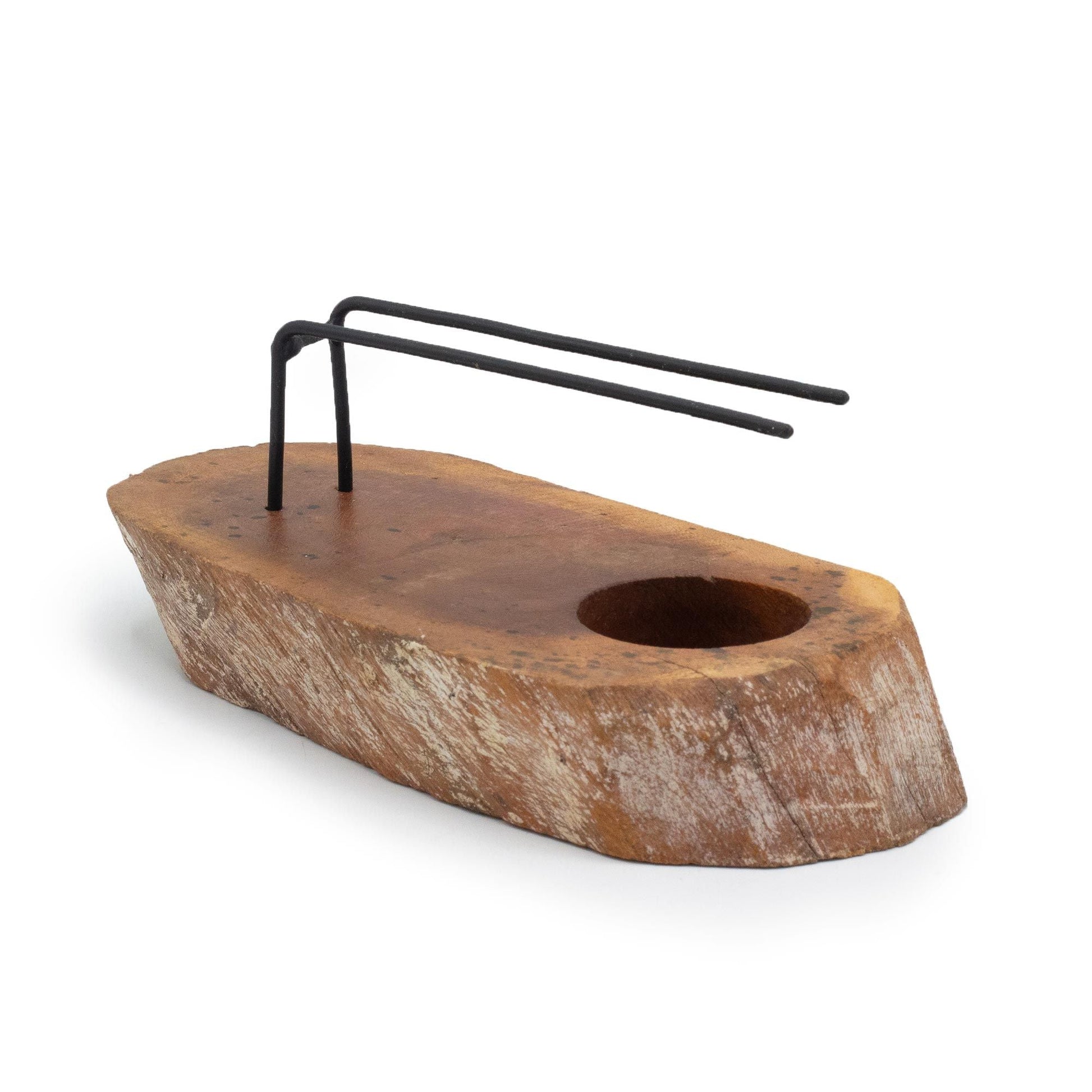 Polished Palo Santo Heater Whitewash Gamel Wood featuring natural patterning and unique variations - Positive Faith Hope Love