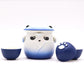 Polished Panda Teapot Set & Three Cups - Sky Blue featuring natural patterning and unique variations - Positive Faith Hope Love