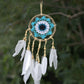 Polished Pastel Blue Macrame Dream Catcher 12Cm Asst Colours featuring natural patterning and unique variations - Positive Faith Hope Love