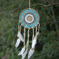Polished Pastel Blue Macrame Dream Catcher 16Cm Asst Colours featuring natural patterning and unique variations - Positive Faith Hope Love