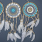 Polished Pastel Blue Macrame Dream Catcher 16Cm Asst Colours featuring natural patterning and unique variations - Positive Faith Hope Love