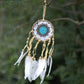 Polished Pastel Blue Macrame Dream Catcher 9Cm Asst Colours featuring natural patterning and unique variations - Positive Faith Hope Love