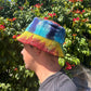 Polished Patched Hemp Cotton Boho Festival Hat Tiedye featuring natural patterning and unique variations - Positive Faith Hope Love