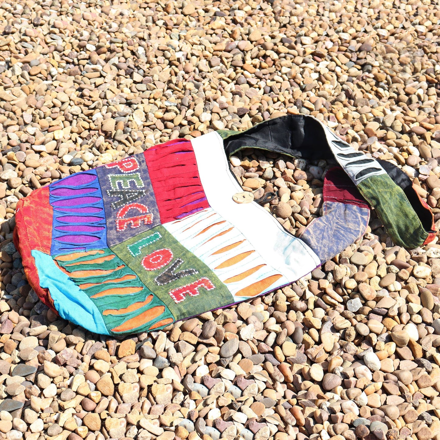 Polished Peace Love Bags Asst Des featuring natural patterning and unique variations - Positive Faith Hope Love