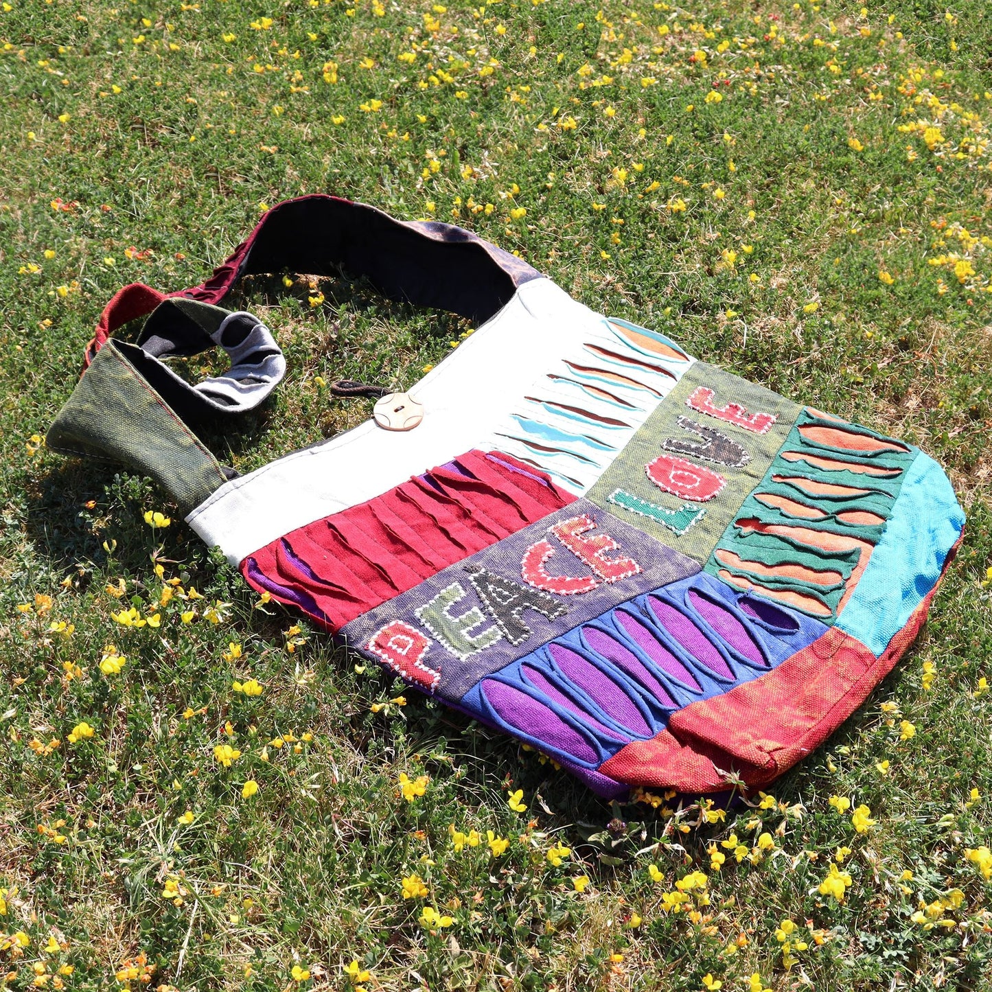 Polished Peace Love Bags Asst Des featuring natural patterning and unique variations - Positive Faith Hope Love