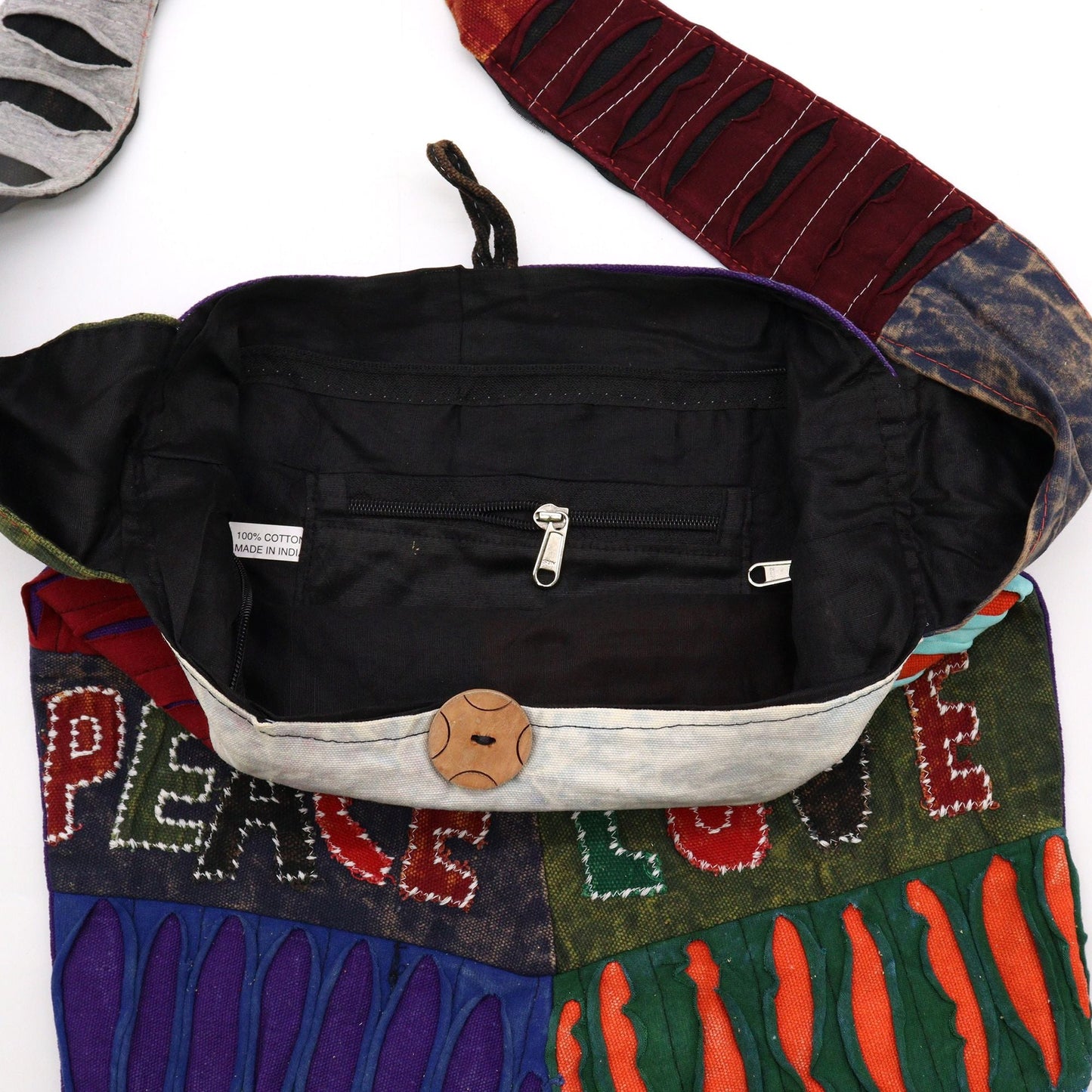 Polished Peace Love Bags Asst Des featuring natural patterning and unique variations - Positive Faith Hope Love