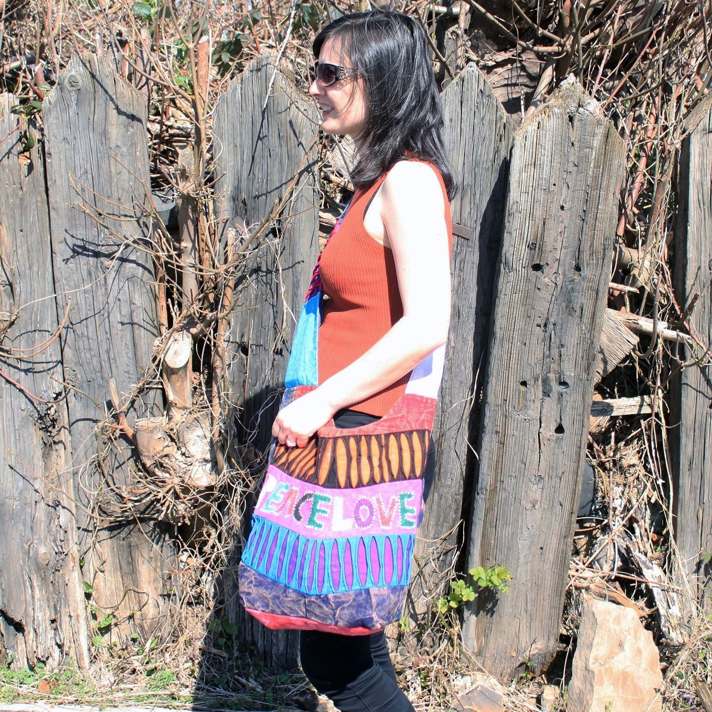 Polished Peace Love Bags Asst Des featuring natural patterning and unique variations - Positive Faith Hope Love