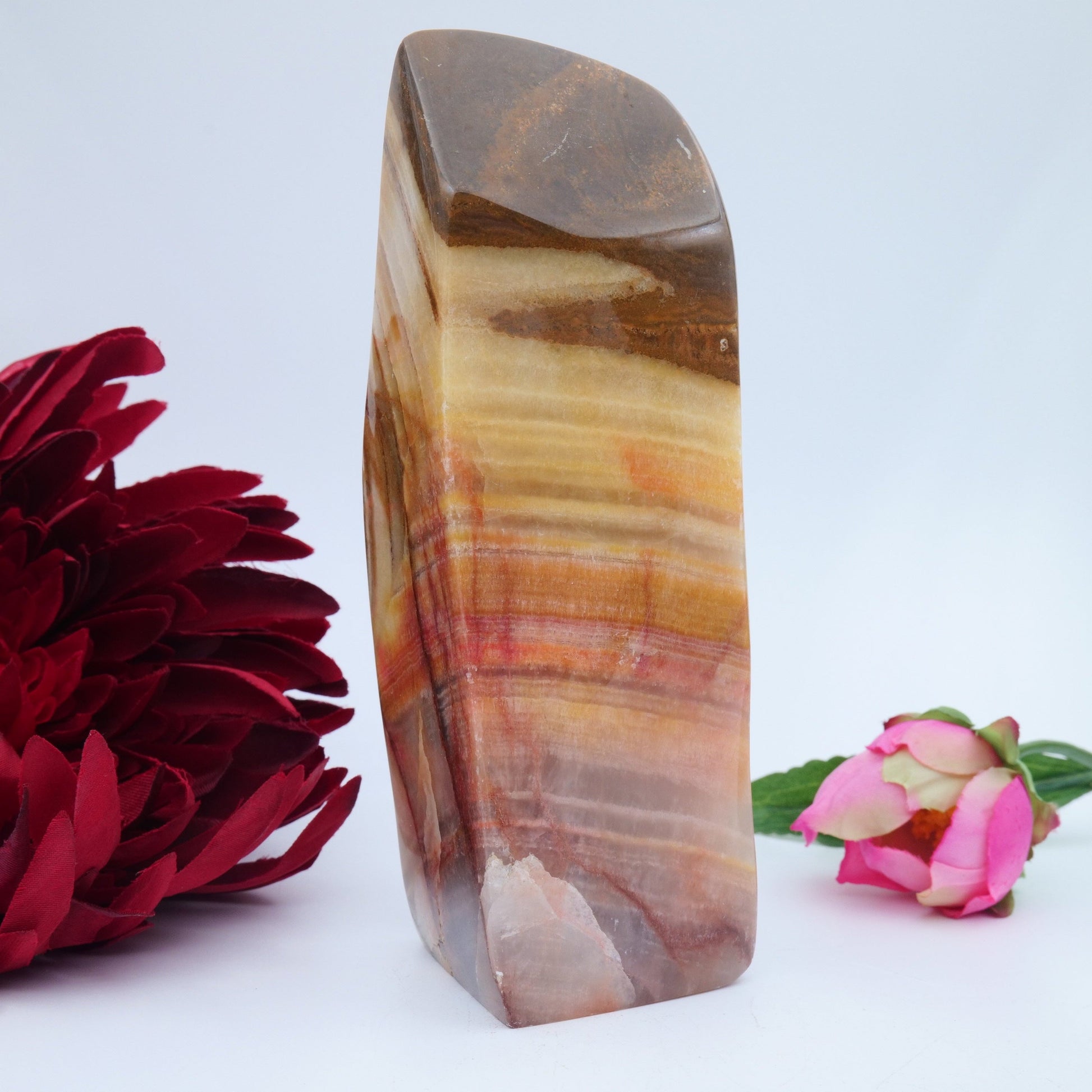 Peach Calcite Freeform — 705 g - Positive Faith Hope Love