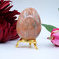 Peach Moonstone Egg — 211g (65×50mm) - Positive Faith Hope Love