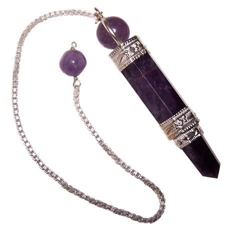 Polished Pendulum - Amethyst featuring rich purple colour and natural clarity - Positive Faith Hope Love
