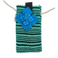 Polished Phone Holder Bag Stripes Green Flower Decor featuring natural patterning and unique variations - Positive Faith Hope Love