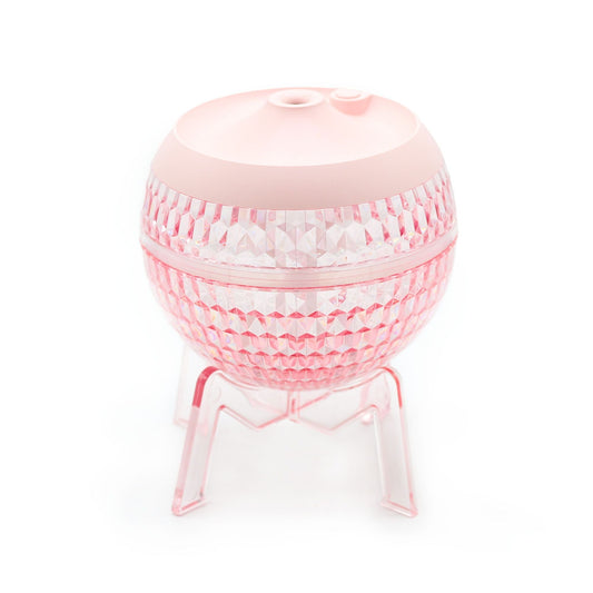 Polished Pink Humidifer Mondo Planet Usb Colour Change Down Light featuring natural patterning and unique variations - Positive Faith Hope Love