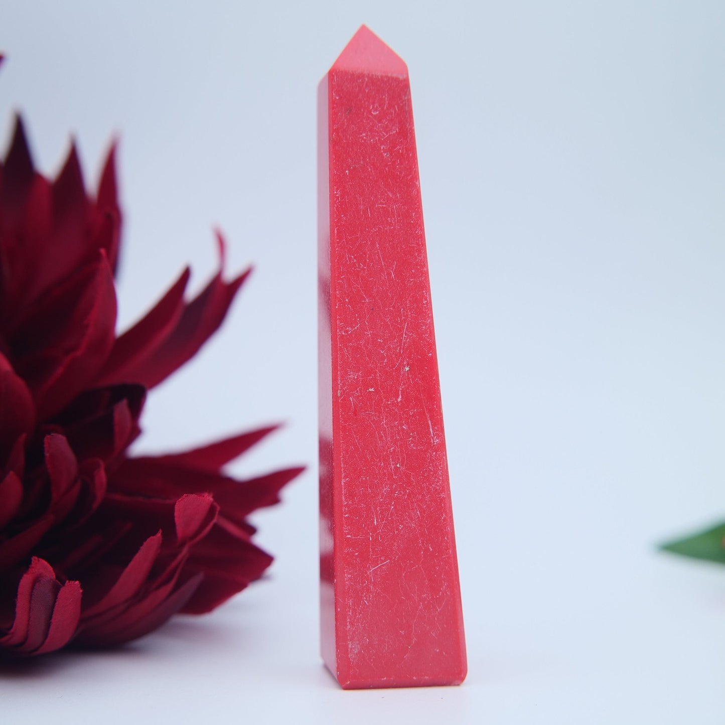 Pink Jasper Tower — 10cm - Positive Faith Hope Love