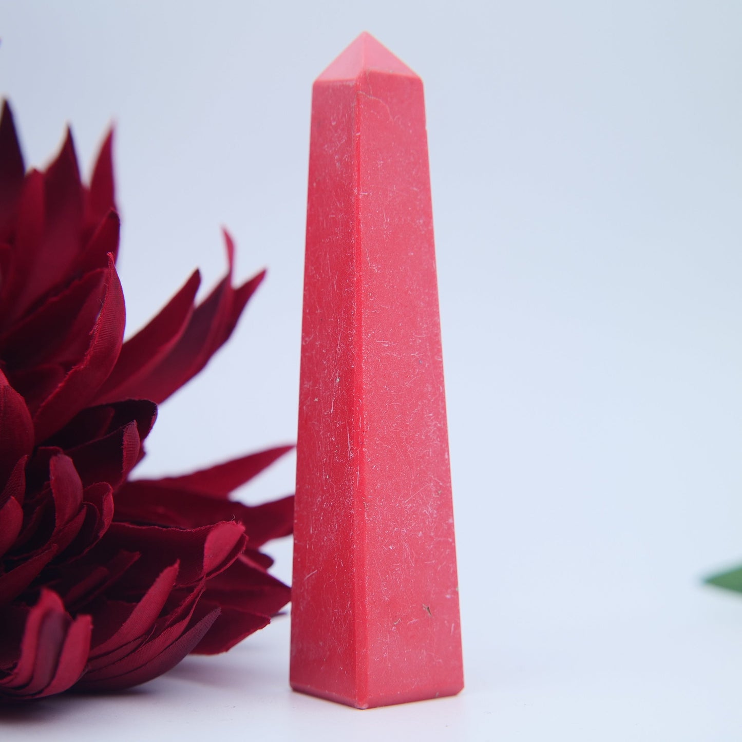 Pink Jasper Tower — 10cm - Positive Faith Hope Love