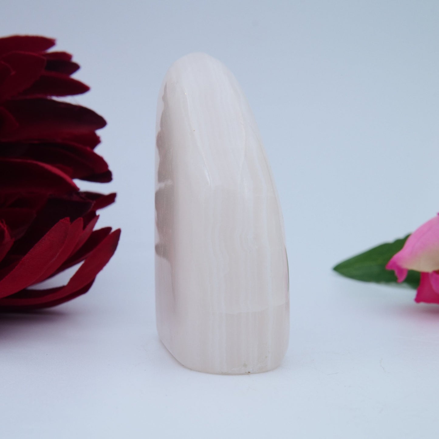 Pink Mangano Calcite Freeform — 184 g - Positive Faith Hope Love