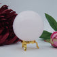 Polished Pink Mangano Calcite Sphere 451 Grams featuring soft translucent tone and gentle sheen - Positive Faith Hope Love