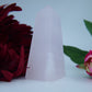 Pink Mangano Calcite Tower — 244g - Positive Faith Hope Love