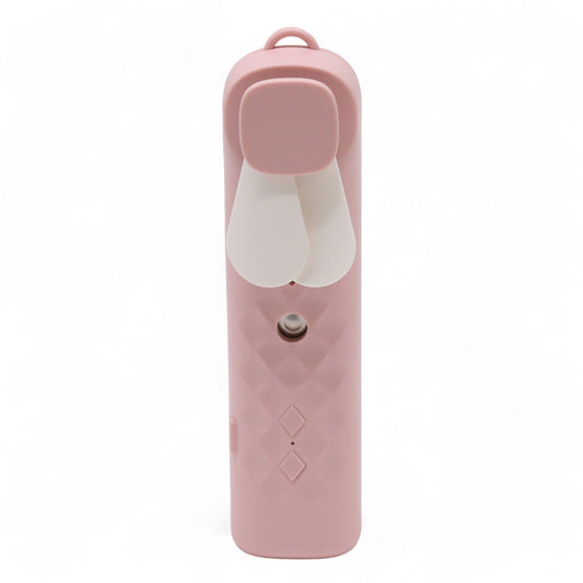 Polished Pink Nano Mist Face Fan & Spray - USB chargable featuring natural patterning and unique variations - Positive Faith Hope Love