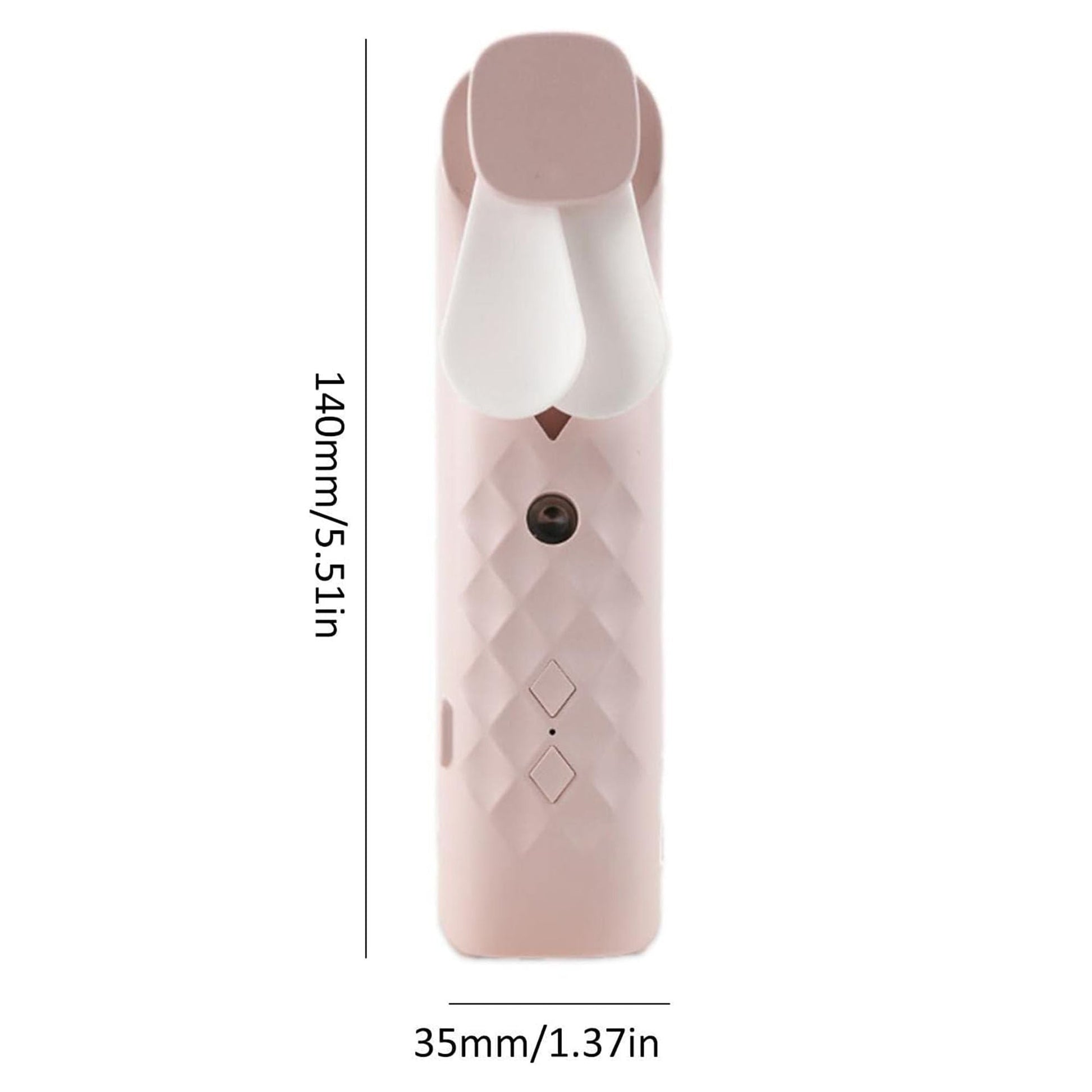 Polished Pink Nano Mist Face Fan Spray Usb Chargable featuring natural patterning and unique variations - Positive Faith Hope Love