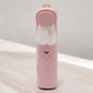 Polished Pink Nano Mist Face Fan Spray Usb Chargable featuring natural patterning and unique variations - Positive Faith Hope Love