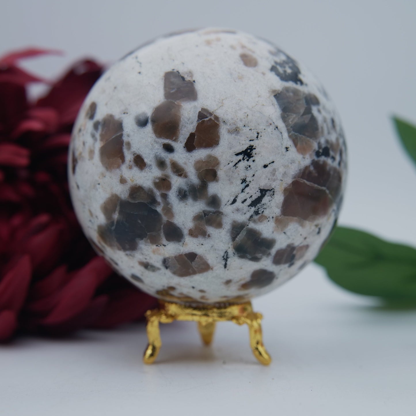 Polarity Moonstone Sphere — 1015 g (90 mm) - Positive Faith Hope Love