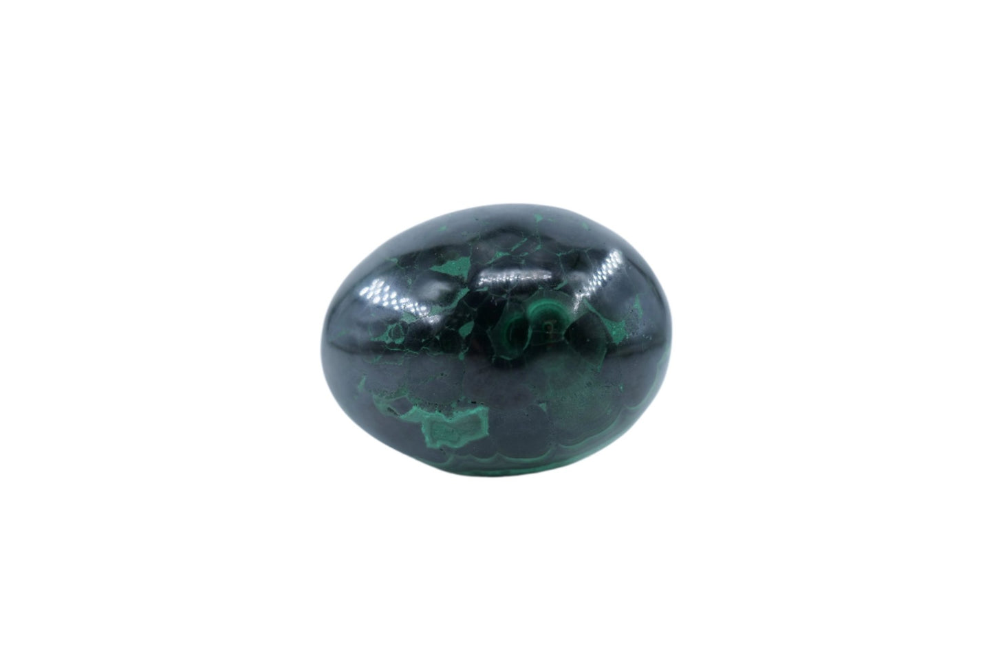 Polished Banded Malachite Egg - 425g - Positive Faith Hope Love