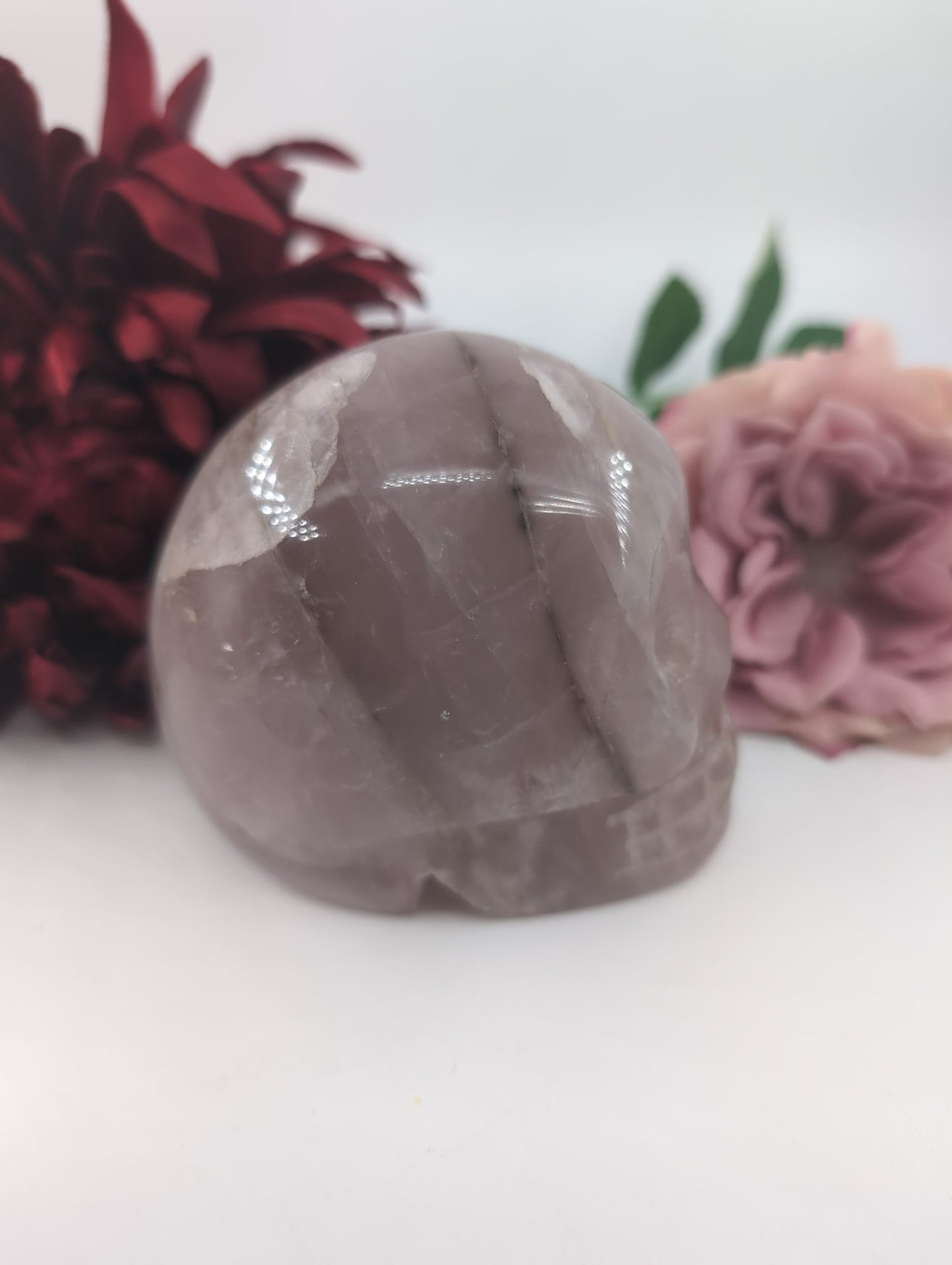 Polished Rose Quartz Skull 758g - Positive Faith Hope Love