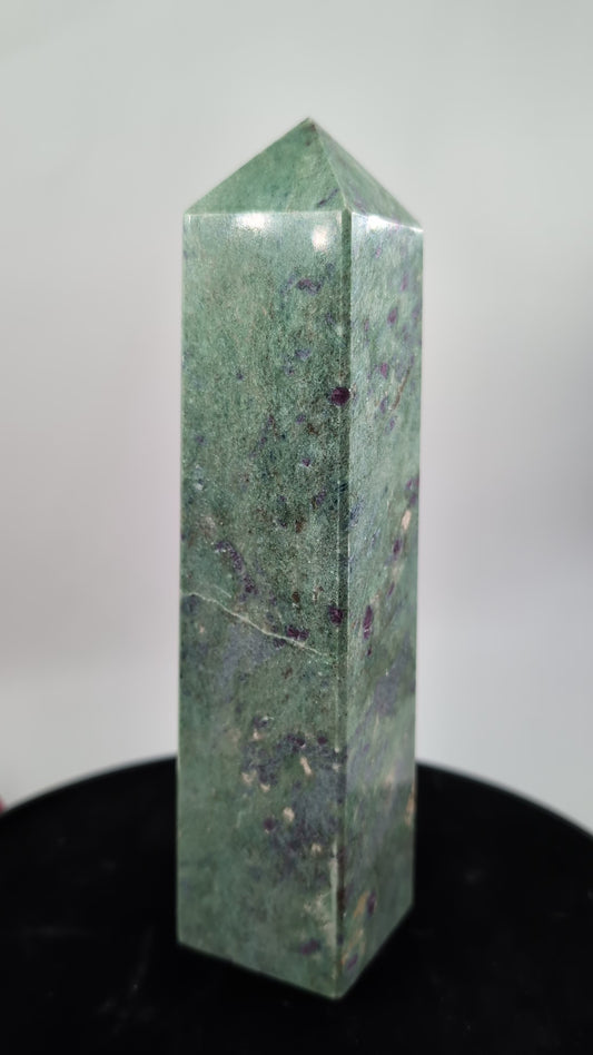 Large Ruby Fuchsite Tower 805g