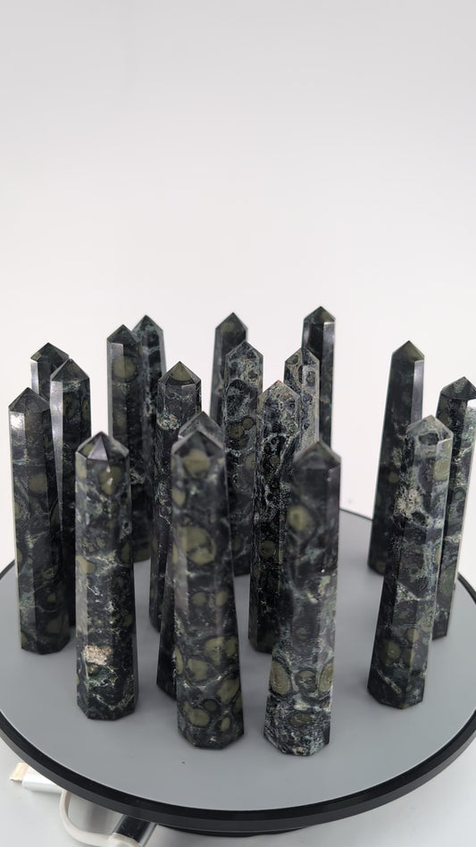 Kambaba Jasper Tower - Polished Stromatolite Point - 100mm