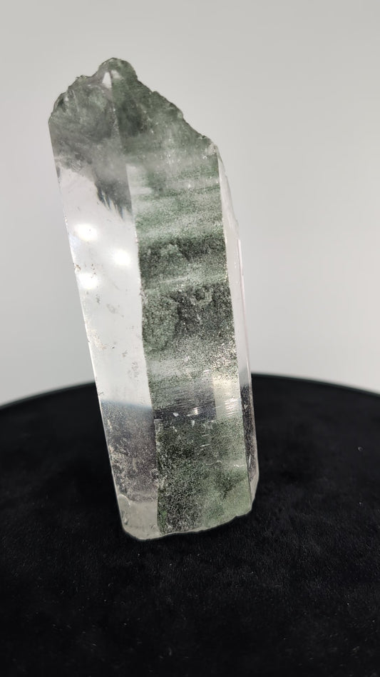 Himalayan Clear Quartz with Chlorite Inclusions (253g) - 109mm x 40mm x 40mm - Unique Crystal Specimen