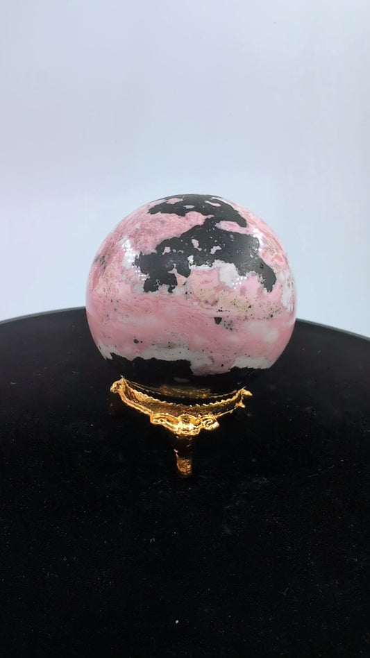 Rhodochrosite Sphere – 249g, 52mm