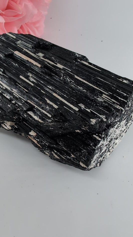 AAA+ Huge Black Tourmaline Crystal - 1954g 220mm x 100 x 80