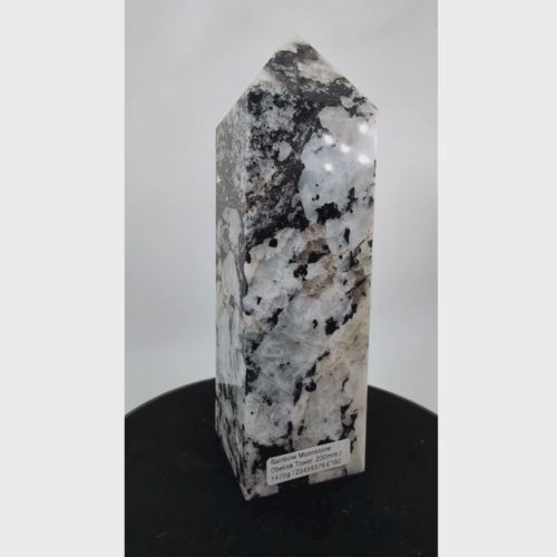 XL Rainbow Moonstone Obelisk Tower 1470g