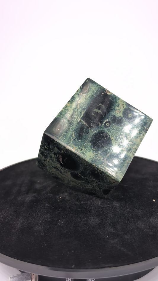 Polished Stromalite/Kambaba Jasper Cube (711g)