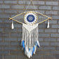 Polished Protection Dream Catcher Lrg Macrame Evil Eye White Bluegrey featuring natural patterning and unique variations - Positive Faith Hope Love
