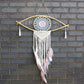 Polished Protection Dream Catcher Lrg Macrame Eye Blue Whitepink featuring natural patterning and unique variations - Positive Faith Hope Love