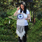 Polished Protection Dream Catcher Lrg Macrame Eye Blue Whitepink featuring natural patterning and unique variations - Positive Faith Hope Love