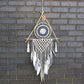 Polished Protection Dream Catcher Lrg Macrame Pyramid Whitegrey featuring natural patterning and unique variations - Positive Faith Hope Love