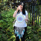 Polished Protection Dream Catcher Lrg Macrame Pyramid Whiteturquoise featuring natural patterning and unique variations - Positive Faith Hope Love