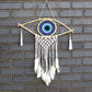 Polished Protection Dream Catcher Med Macrame Evil Eye Bluewhiteblack featuring natural patterning and unique variations - Positive Faith Hope Love