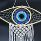Polished Protection Dream Catcher - Med Macrame Evil Eye Blue/White/Black featuring natural patterning and unique variations - Positive Faith Hope Love