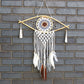 Polished Protection Dream Catcher Med Macrame Evil Eye White Greybrown featuring natural patterning and unique variations - Positive Faith Hope Love