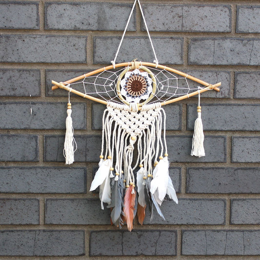Polished Protection Dream Catcher Sm Macrame Evil Eye featuring natural patterning and unique variations - Positive Faith Hope Love