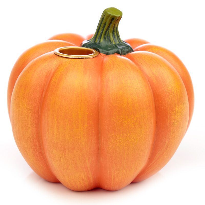 Polished Pumpkin Backflow Incense Burner 1 featuring natural patterning and unique variations - Positive Faith Hope Love