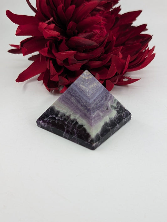 Purple Fluorite Tower 55mm - P1 - Positive Faith Hope Love