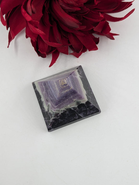 Purple Fluorite Tower 55mm - P1 - Positive Faith Hope Love