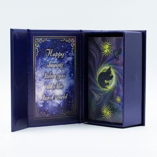 Purple Foil Tarot Card Set - Witch Tarot - with booklet - Positive Faith Hope Love