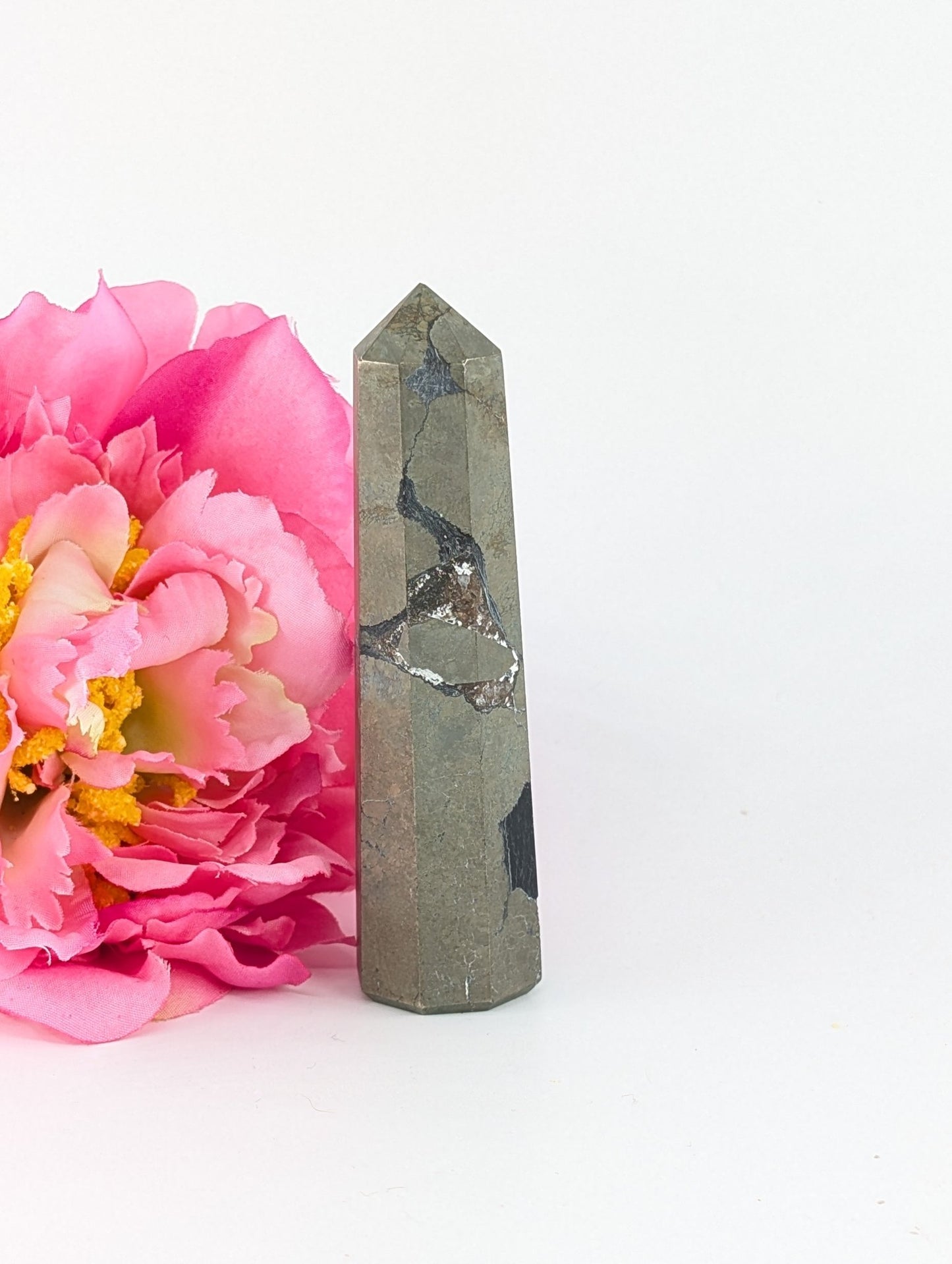 Pyrite Tower 111g 85mm - Positive Faith Hope Love