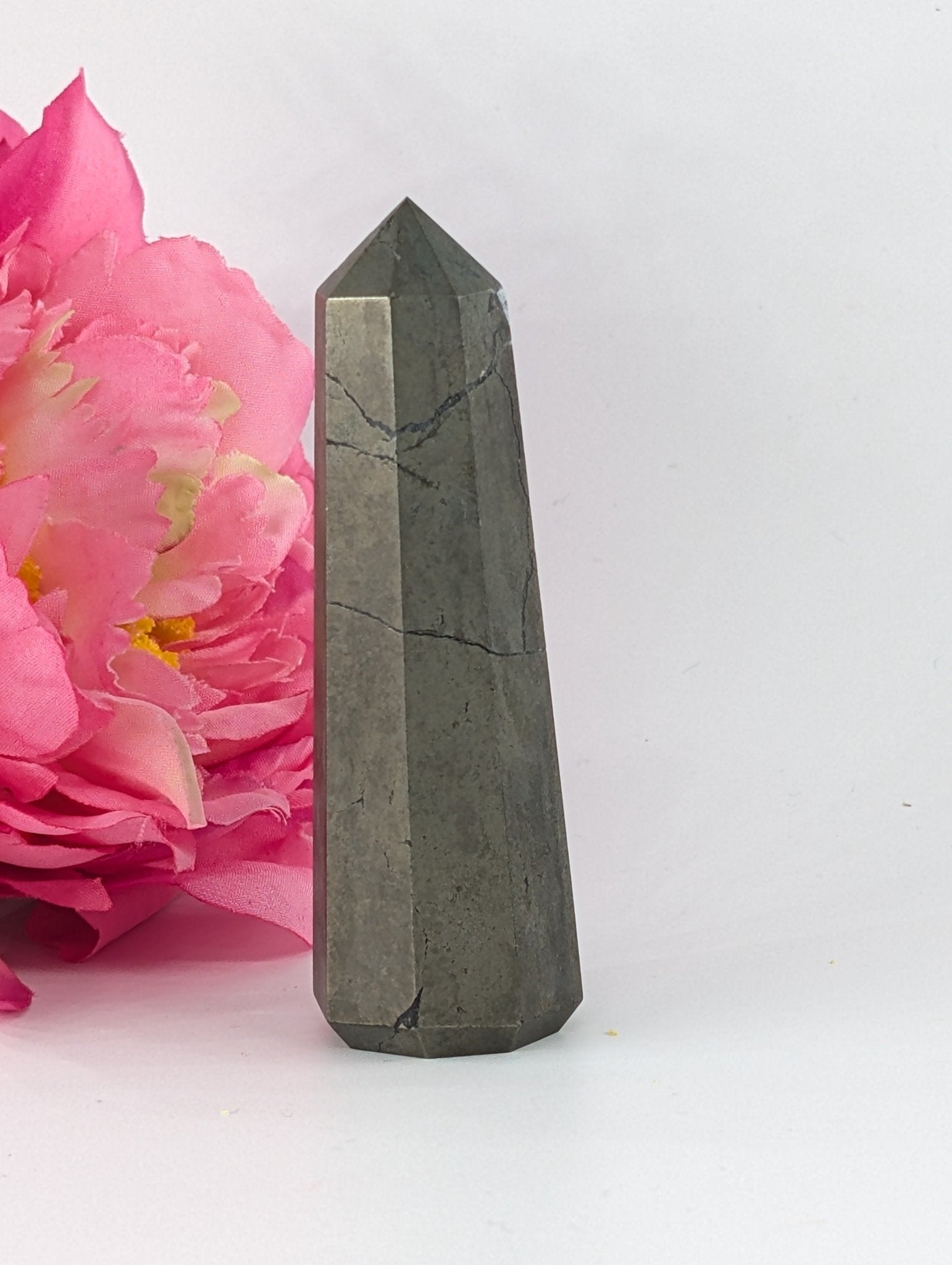 Pyrite Tower 113g 76mm - Positive Faith Hope Love